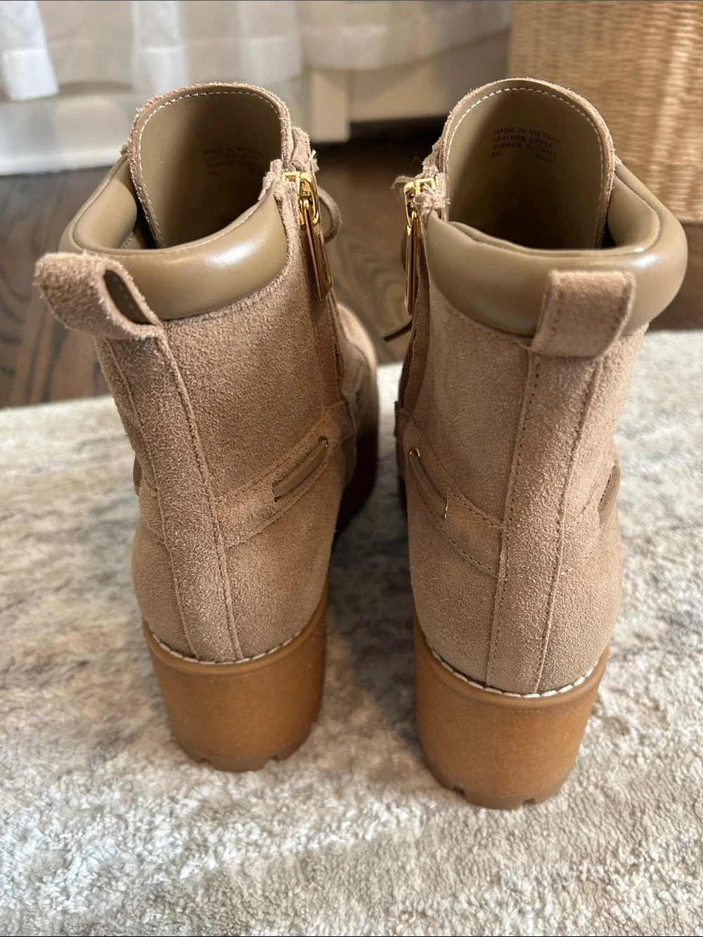 michael kors kenny suede platform boots
